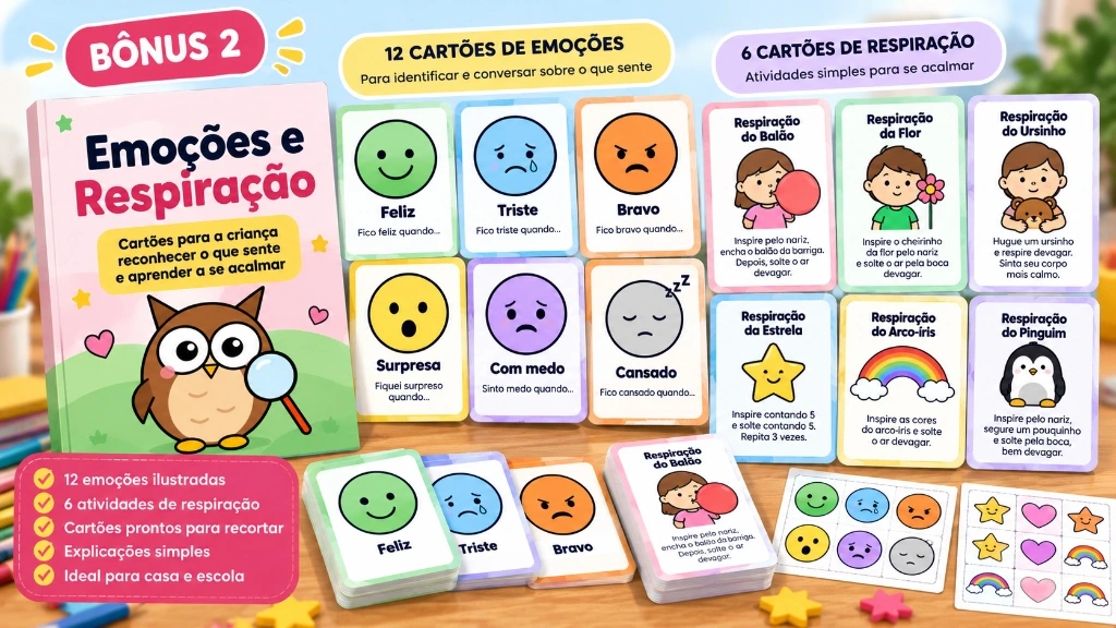 Bónus 2: Cartões de Emoções e Respiração