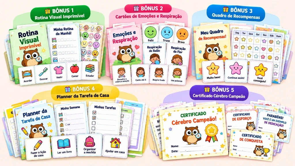 Os 5 Bónus Exclusivos Juntos no Plano Completo